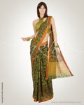 MSM-11377 Green & Multi Pure Cotton Saree