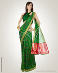 MSL-30448 - Green & Multi Pure Silk Saree