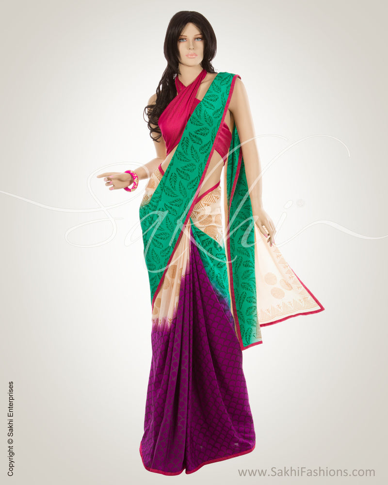MSN-14022 Multi Pure Crepe Silk Saree