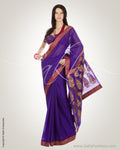 MSN-1517 Blue & Multi Banarsi Cotton Saree