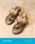 AF-20034 - Beige & gold Footwear