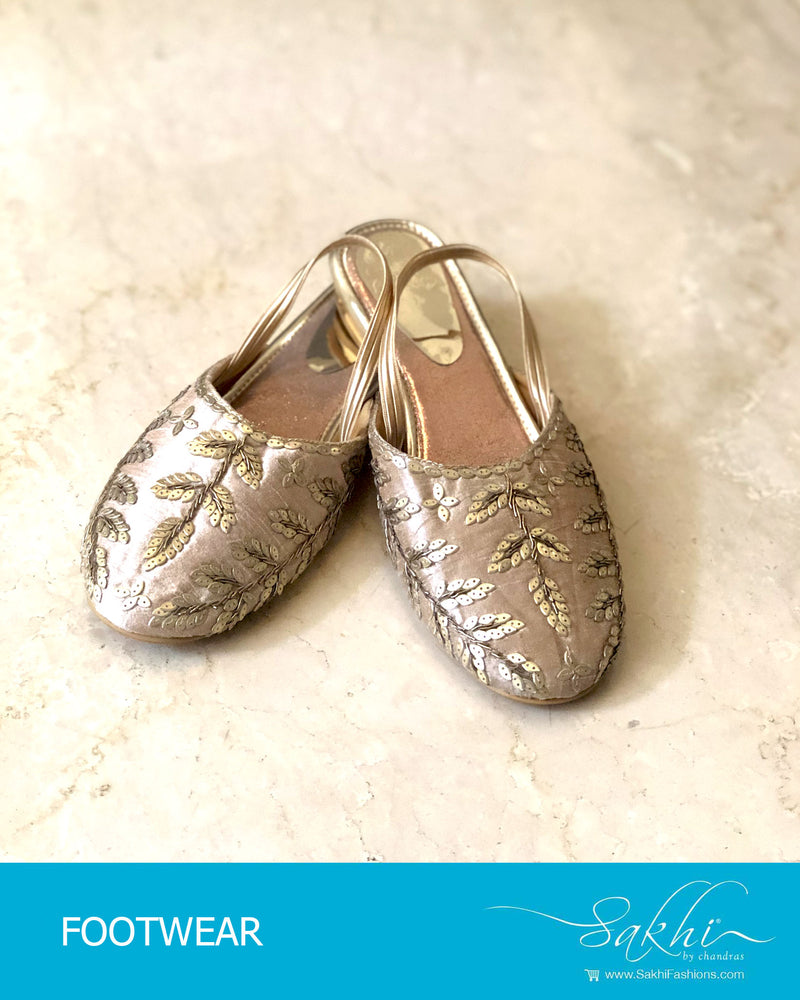 AFDS-16950 - Beige & Gold Foot Wear