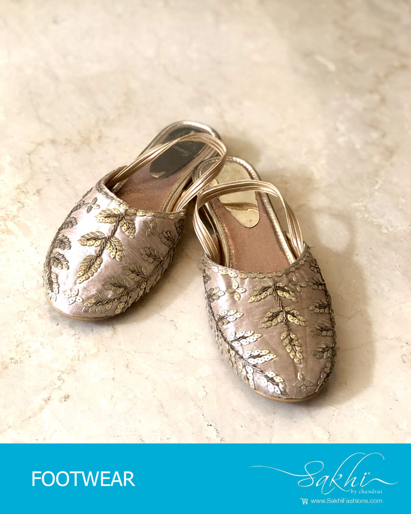 AFDS-16950 - Beige & Gold Foot Wear
