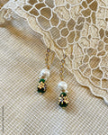 AG-V04296 Gold Green Earring