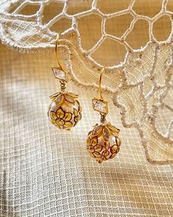 AGDS-9944 Gold Pearl Earring