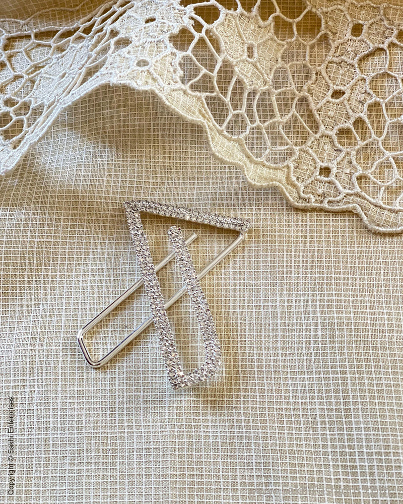 AJ-20040 Silver Saree Pin