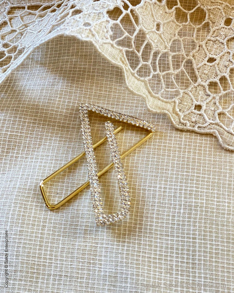 AJ-20041 Gold Saree Pin
