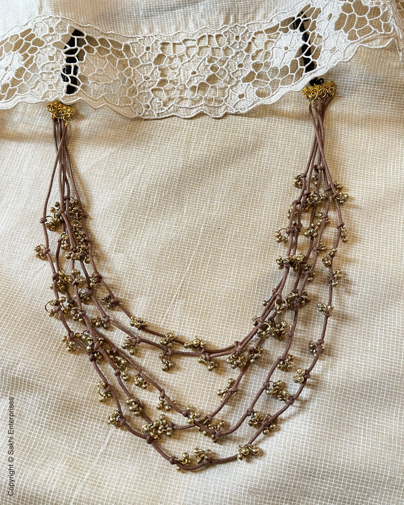 AJ-R8992 Brown Gold Mala