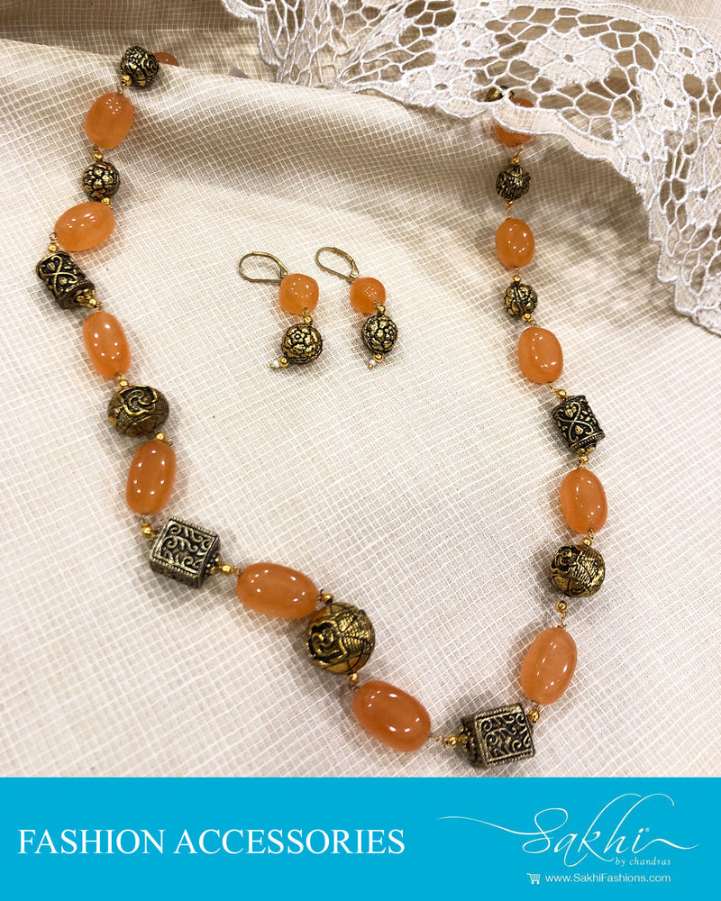 AJDS-0965 - Mustard &  Mix Metal Mala