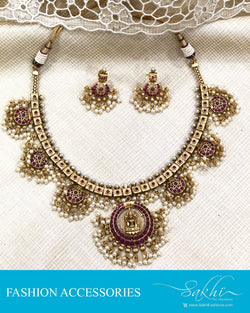 AJDS-20819 -Mix Metal Necklace & Earring