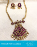 AJDS-20829 -Mix Metal Necklace & Earring