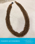 AJDS-20938 - Brown &  Mix Metal Mala