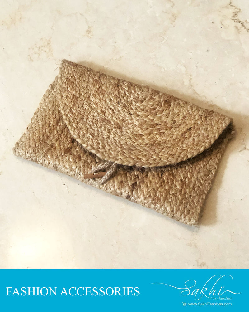 AJDS-21776 Handmade Jute clutch1