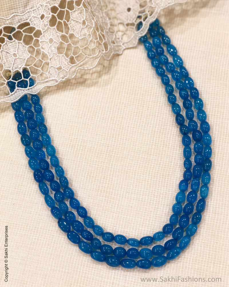 AJDS-34030 Blue Bead Mala