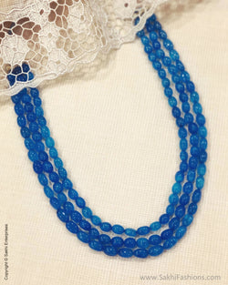 AJDS-34030 Blue Bead Mala