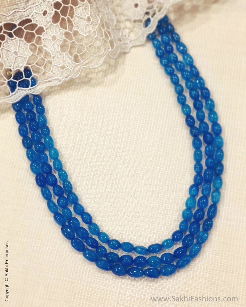 AJDS-34030 Blue Bead Mala