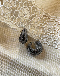 AJDS-49796 Black Hoop Earring