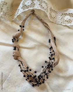 AJDS-49914 Black Jute Bead Mala