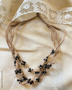 AJDS-49920 Black Jute Bead Mala