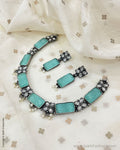 AS-V06055 Silver Kundan Necklace