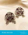 ASDS-20865 - Silver &  pure Silver Earring