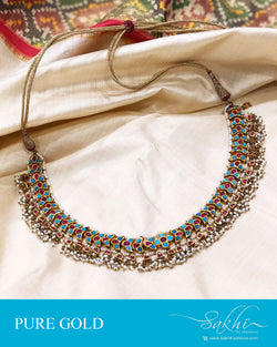 AGDS-20866 Turq Gold Necklace