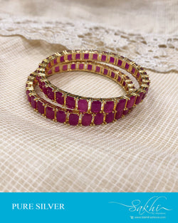 ASDS-21518 - Silver & multi pure Silver Single Bangle