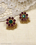 ASDS-23219 - Stud earring Silver & Gold