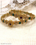 ASDS-23239 - Pair Bangle Silver & Gold