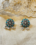 ASDS-41614 TBlue Silver Earring