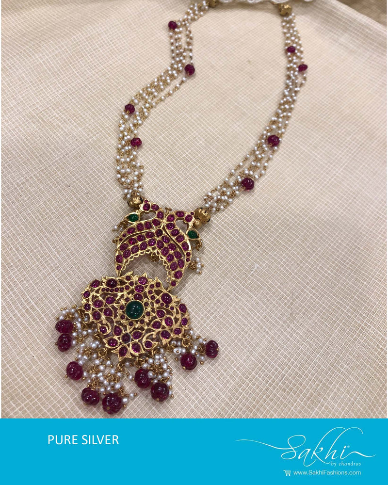ASDS-T007 - Red pure Silver Necklace