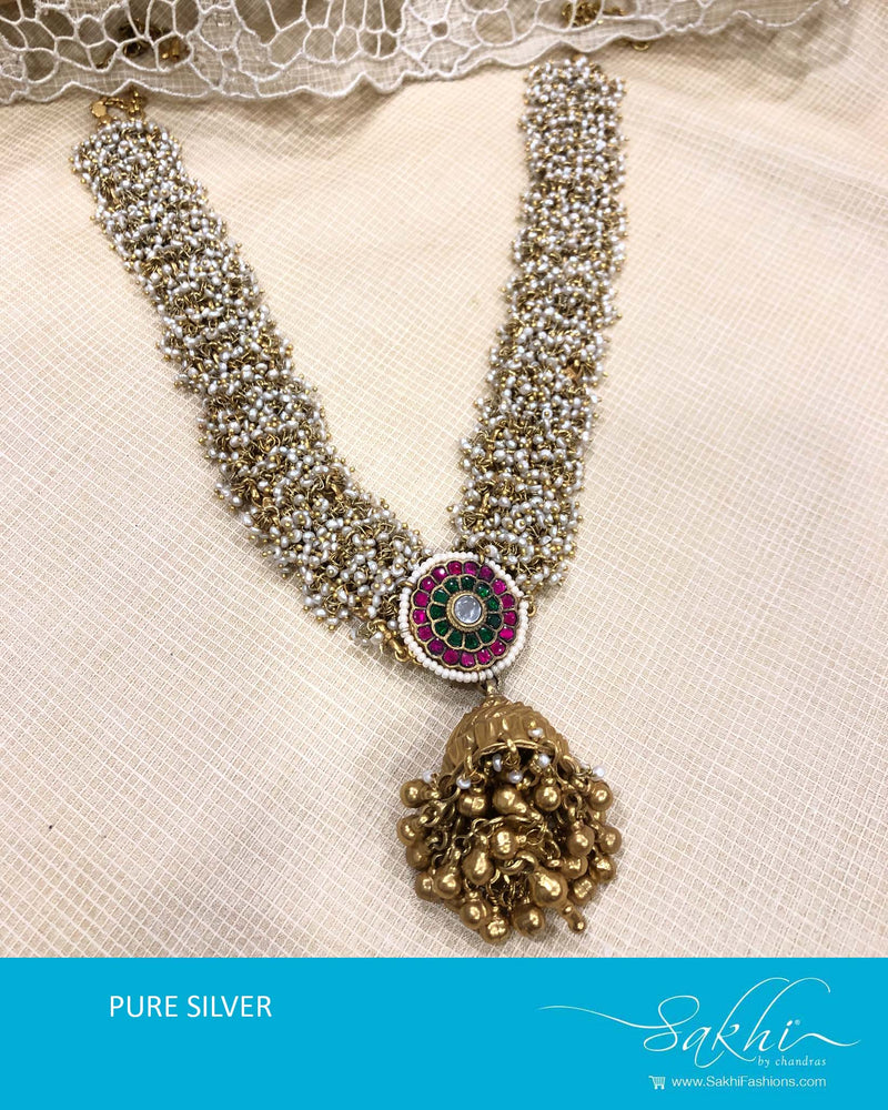 ASDS-T016 - Gold pure Silver Necklace