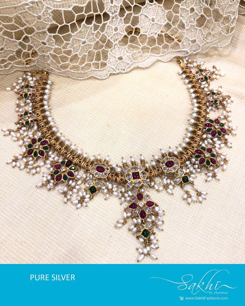 ASDS-T017 - Gold pure Silver Necklace