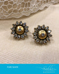 ASDS-T021 Gold White Earring