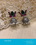 ASDS-T032 - Silver & multi pure Silver Earring
