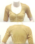 BL-R16870 - Beige  Velvet Blouse