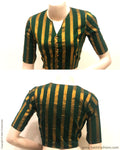 BL-R22821 - Black & Green Cotton Reversible Blouse