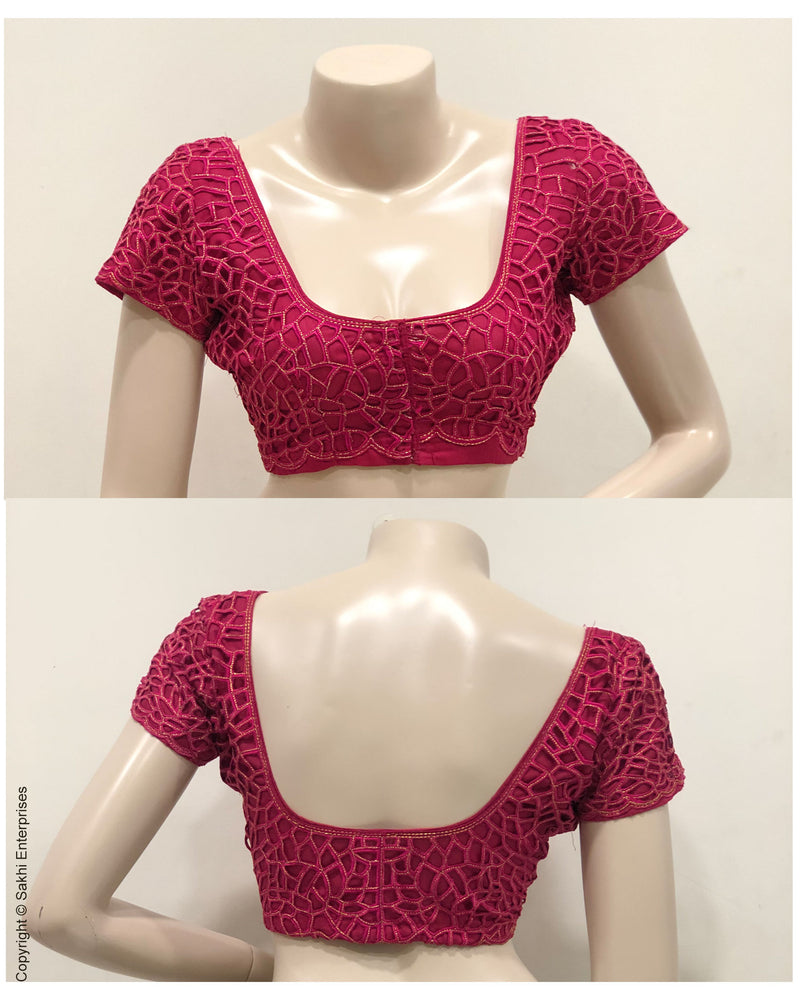 BL-0002 -Pink CutWork Blouse