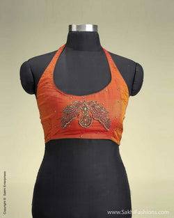 BL-0006 Kanchi Orange RBlouse