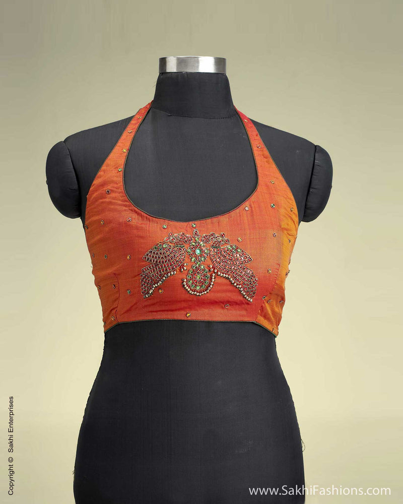 BL-0006 Kanchi Orange RBlouse