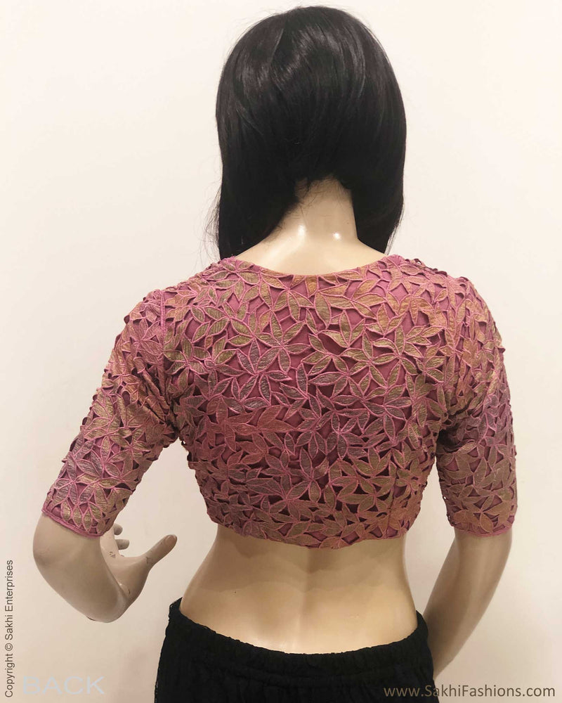 BL-217094 Pink Cutwork Rblouse