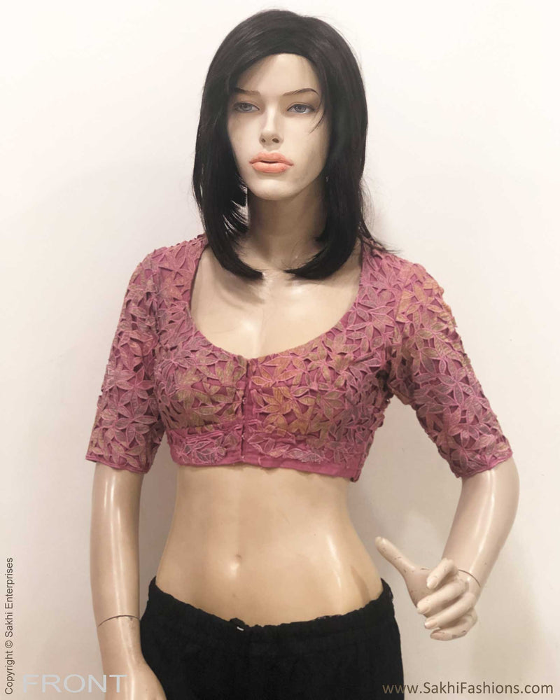 BL-217094 Pink Cutwork Rblouse