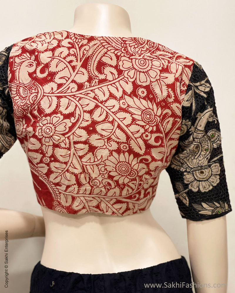 BL-217095 Red Cutwork Blouse