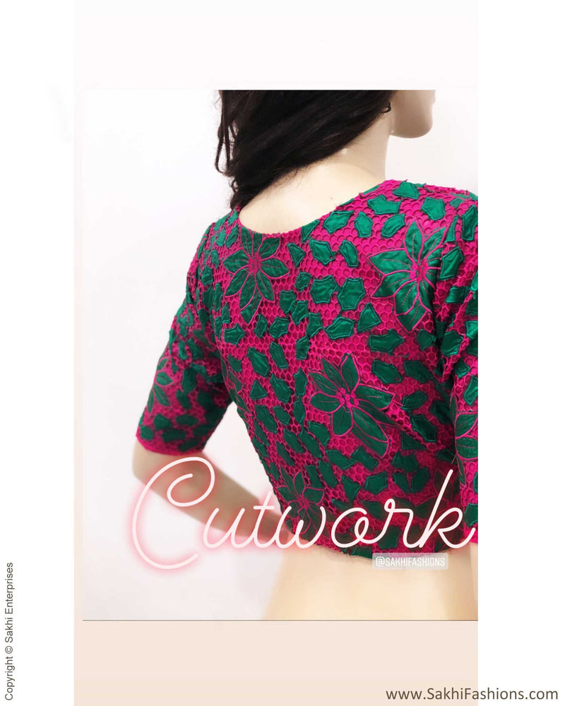 BL-217211 Pink Cutwork Rblouse
