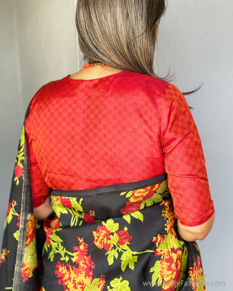 BL-F27101R Orange Kanchi Blouse
