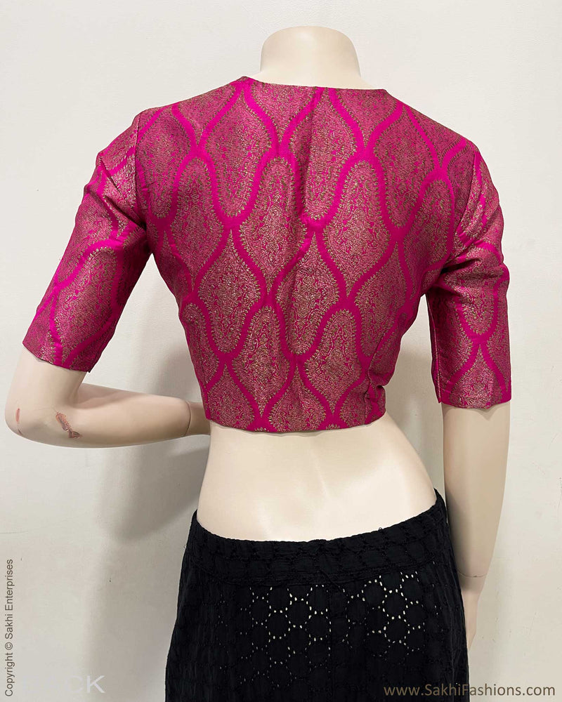 BL-F35261 Pink Banarsi RBlouse