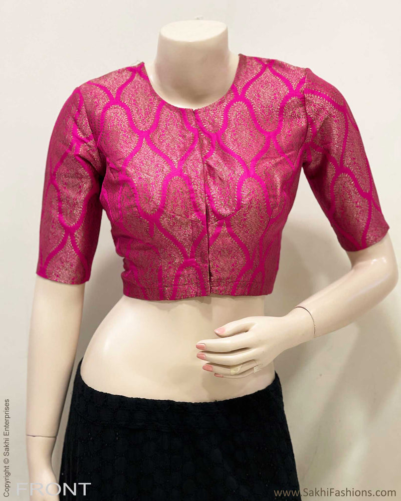 BL-F35261 Pink Banarsi RBlouse