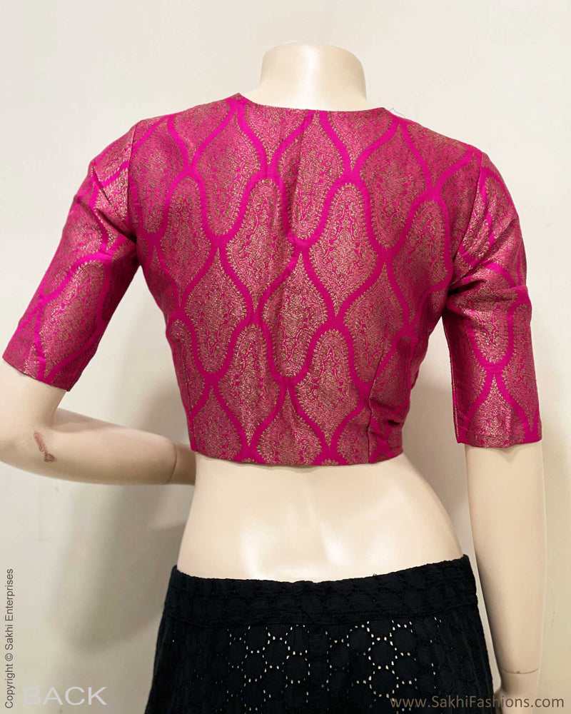 BL-F35261 Pink Banarsi RBlouse