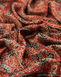 BL-F38073 Red Ajrak Fabric