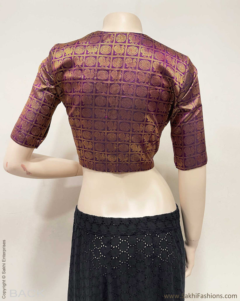 BL-F48078 Plum Kanchi RBlouse